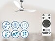 PURLINE - Ventilateur de plafond Réversible  Thermostat Dimmable Wifi Moteur à courant continu Toits en pente Télécommande Lumière à trois tons Hypersilence Mémoire - vignette