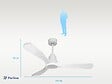 PURLINE - Ventilateur de plafond Réversible  Thermostat Wifi Moteur à courant continu Toits en pente Télécommande Hypersilence Mémoire Shopify Vendible (AUTOMATIQUE) - vignette