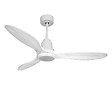 PURLINE - Ventilateur de plafond Réversible  Thermostat Dimmable Wifi Moteur à courant continu Toits en pente Télécommande Lumière à trois tons Hypersilence Mémoire - vignette