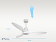PURLINE - Ventilateur de plafond Réversible  Thermostat Dimmable Wifi Moteur à courant continu Toits en pente Télécommande Lumière à trois tons Hypersilence Mémoire - vignette