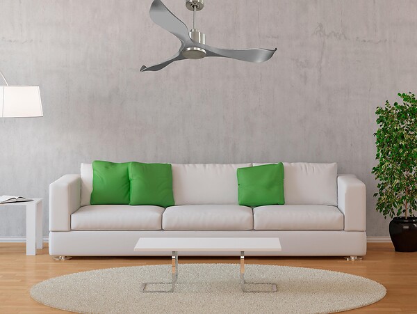 PURLINE - Ventilateur de plafond Réversible  Thermostat Wifi Moteur à courant continu Toits en pente Télécommande Mémoire - large