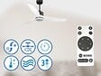 PURLINE - Ventilateur de plafond Réversible  Thermostat Dimmable Wifi Moteur à courant continu Toits en pente Télécommande Lumière à trois tons Adaptateur 2/3 Lames - vignette