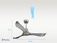 PURLINE - Ventilateur de plafond Réversible  Thermostat Wifi Moteur à courant continu Toits en pente Télécommande Mémoire - vignette