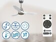 PURLINE - Ventilateur de plafond Réversible  Thermostat Wifi Moteur à courant continu Toits en pente Télécommande Hypersilence Mémoire Shopify Vendible (AUTOMATIQUE) - vignette