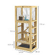 PAWHUT - Cage pour rongeurs petits animaux en bois 5 niveaux - échelle, niche, balançoire, plateau amovible, abreuvoir - vignette