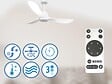PURLINE - Ventilateur de plafond Réversible  Thermostat Dimmable Wifi Moteur à courant continu Toits en pente Télécommande Lumière à trois tons Hypersilence Mémoire - vignette