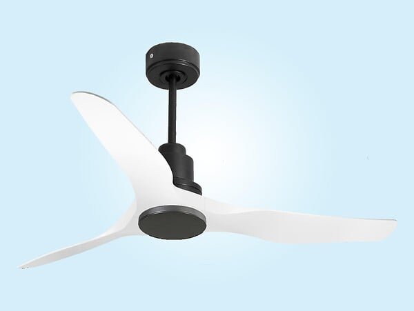 PURLINE - Ventilateur de plafond Réversible  Thermostat Wifi Moteur à courant continu Toits en pente Télécommande Adaptateur 2/3 Lames Hypersilence Mémoire - large