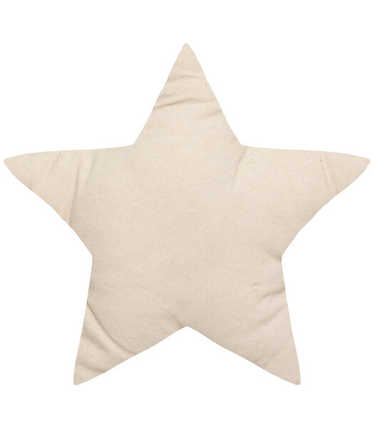 ATMOSPHERA - Coussin décoratif Étoile Berlingot Beige 40 x 40 cm - large