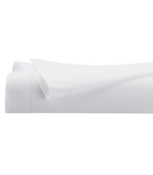 ATMOSPHERA - Drap plat 2 Personnes en percale de Coton Blanc 240 x 290 cm - large