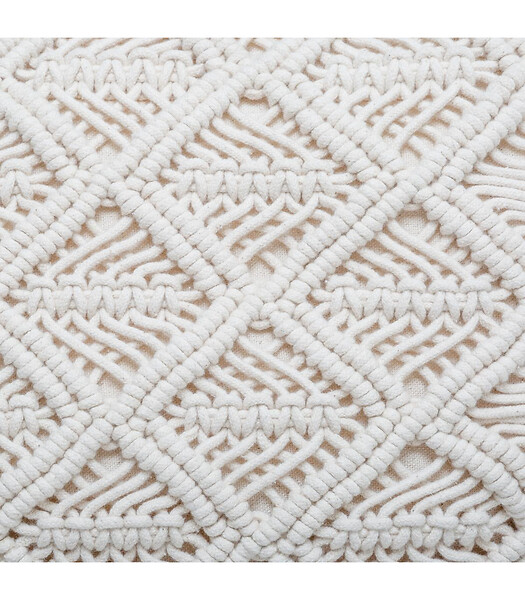 ATMOSPHERA - Coussin déhoussable Macramé en Coton 30 x 50 cm - large