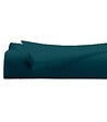 ATMOSPHERA - Drap plat 2 Personnes en percale de Coton Bleu Egéen 240 x 290 cm - vignette
