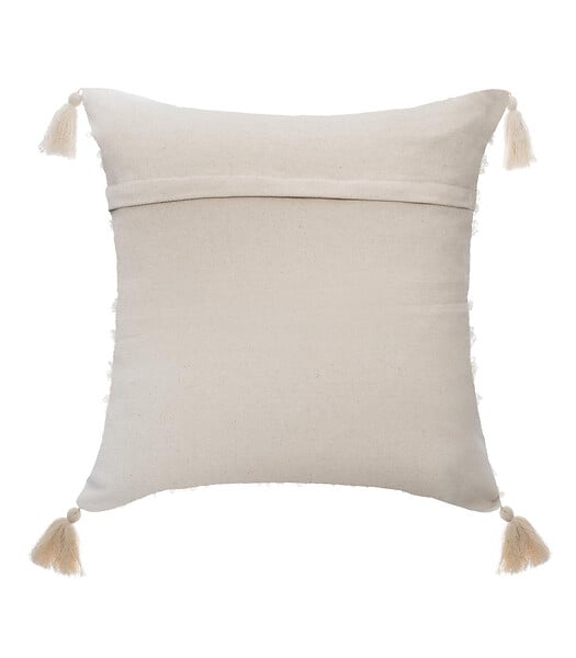 ATMOSPHERA - Coussin déhoussable Brillant avec Pompons 59 x 59 cm - large