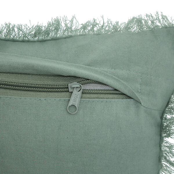 ATMOSPHERA - Coussin décoratif Vert Céladon nid d'abeille 30 x 50 cm - large