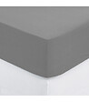 ATMOSPHERA - Drap housse 2 Personnes en percale de Coton Gris 140 x 190 cm - vignette