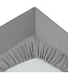 ATMOSPHERA - Drap housse 2 Personnes en percale de Coton Gris 140 x 190 cm - vignette
