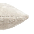 ATMOSPHERA - Coussin décoratif flanelle Beige lin motif en relief 40 x 40 cm - vignette