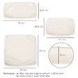 OUTSUNNY - Lot de 14 housses de rechange coussins salon de jardin - 6 housses coussin d'assise, 8 housses coussin dossier - housses zippées polyester déperlant beige - vignette