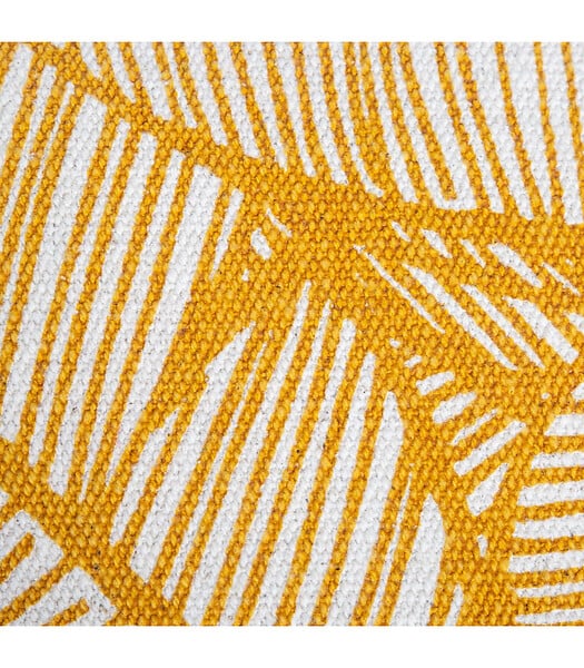 ATMOSPHERA - Housse de Coussin Tropiques et Pompons 40 x 40 cm - large