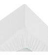 ATMOSPHERA - Drap housse 2 Personnes en percale de Coton Blanc 180 x 200 cm - vignette