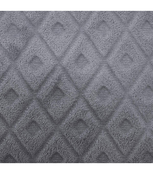 ATMOSPHERA - Coussin déhoussable Gris foncé motif en relief 40 x 40 cm - large