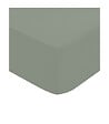 ATMOSPHERA - Drap housse 1 Personne en percale de Coton Vert Tilleul 90 x 190 cm - vignette