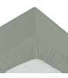 ATMOSPHERA - Drap housse 1 Personne en percale de Coton Vert Tilleul 90 x 190 cm - vignette