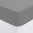 ATMOSPHERA - Drap housse 1 Personne en percale de Coton Gris  90 x 190 cm - vignette