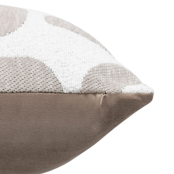 ATMOSPHERA - Coussin décoratif jacquard chenille Beige Lin 40 x 40 cm - large