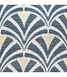 ATMOSPHERA - Housse de Coussin chenille Art déco Bleu 40 x 40 cm - vignette