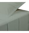 ATMOSPHERA - Drap plat 2 Personnes en percale de Coton Vert Tilleul 240 x 290 cm - vignette