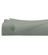ATMOSPHERA - Drap plat 2 Personnes en percale de Coton Vert Tilleul 240 x 290 cm - vignette