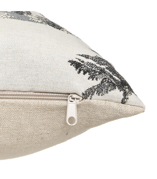 ATMOSPHERA - Housse de Coussin Jacquard imprimé Palmier 40 x 40 cm - large