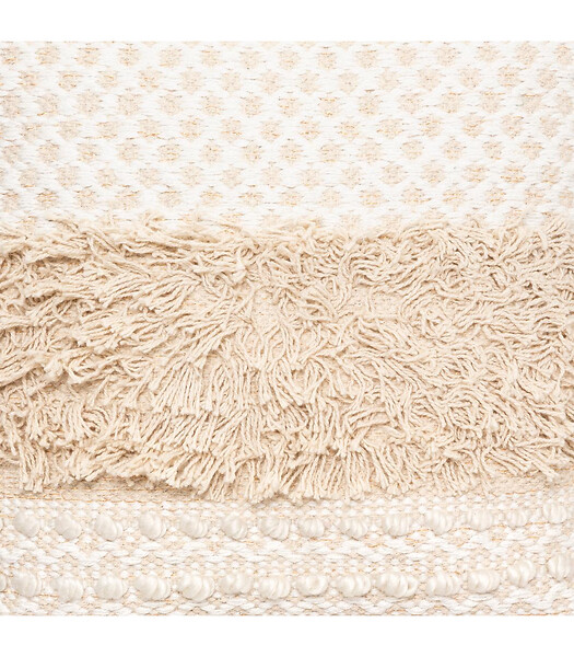 ATMOSPHERA - Coussin déhoussable en Coton Jacquard motif en relief 40 x 40 cm - large