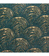 ATMOSPHERA - Housse de Coussin chenille Art déco Vert 40 x 40 cm - vignette