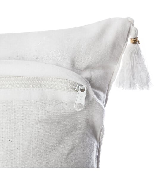ATMOSPHERA - Housse de coussin slun blanc 40 x 40 cm - large