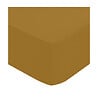 ATMOSPHERA - Drap housse 1 Personne en percale de Coton Marron Mordoré 90 x 190 cm - vignette