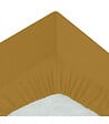 ATMOSPHERA - Drap housse 1 Personne en percale de Coton Marron Mordoré 90 x 190 cm - vignette