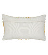 ATMOSPHERA - Coussin déhoussable Ocre & Blanc 30 x 50 cm - vignette