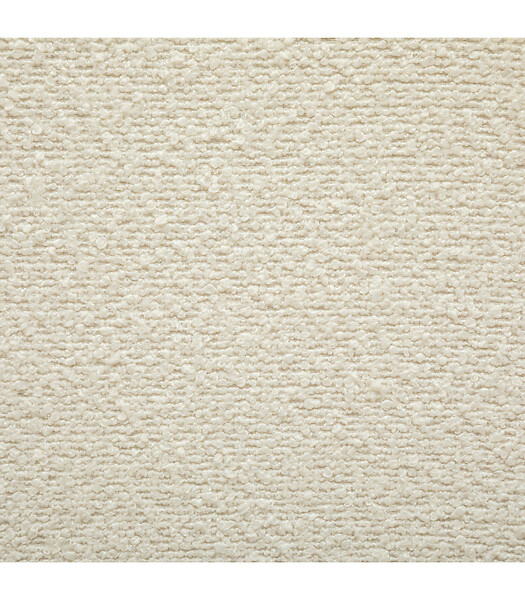 ATMOSPHERA - Pouf en tissu à bouclettes Blanc 41 x H 43 cm - large