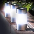 ID MARKET - Lot de 8 bornes solaires design inox 2 en 1 - vignette