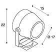 SLV - Projecteur extérieur gris foncé SLV FLAC BEAM® LED, 27W, 3000K, IP65 - vignette