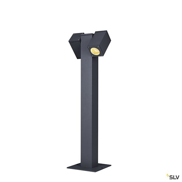 SLV - Borne extérieure SLV THEO PATHLIGHT, double, anthracite, GU10, 2x 7W max, IP44 - SLV - large
