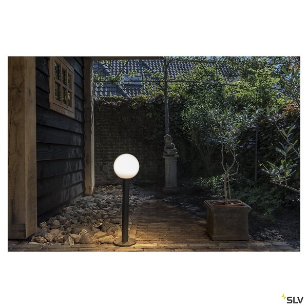 SLV - Borne extérieure GLOO PURE 70 anthracite, E27, 23W - Hauteur 70 cm - large