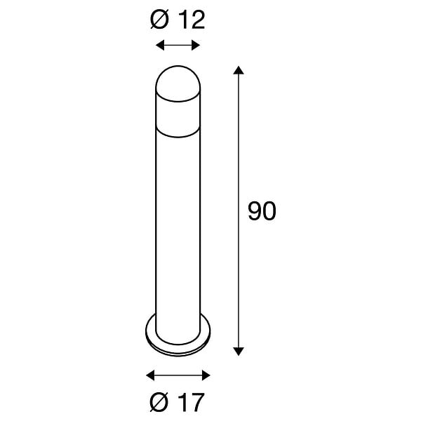 SLV - Borne extérieure SLV C-POL, anthracite, E27, 24W max, IP54 - large