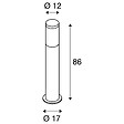 SLV - Borne extérieure SLV F-POL, anthracite, E27, 20W max, IP54 - vignette