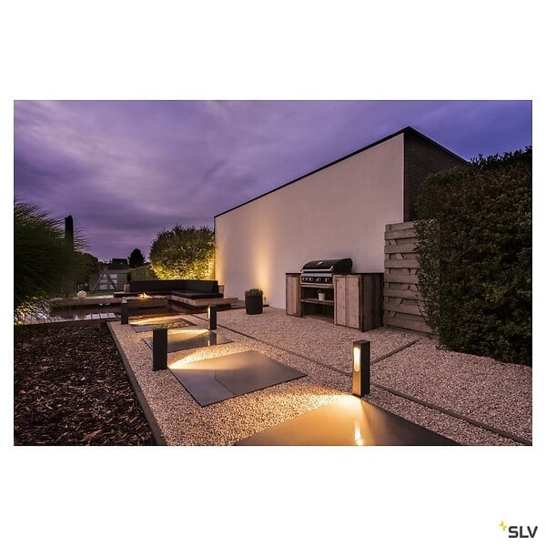 SLV - Borne extérieure SLV SLOTBOX 40 avec LED intégrée, coloris anthracite - Hauteur 40 cm - large
