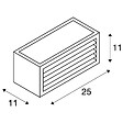 SLV - Applique extérieure SLV BOX-L, blanc, E27, 18W max, IP54 - vignette