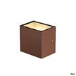 SLV - Applique extérieure SLV SITRA CUBE, rouille avec LED intégrée, 10W, 3000K, IP44 - vignette