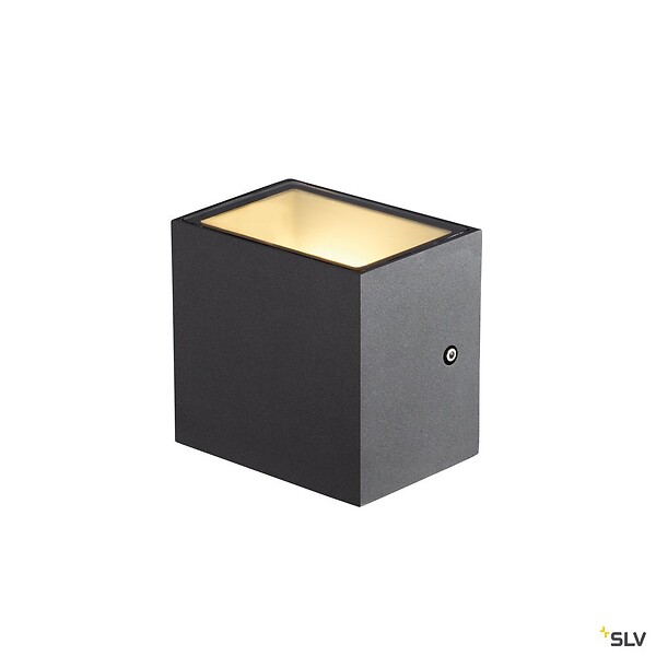 SLV - Applique extérieure SLV SITRA CUBE, anthracite, avec LED intégrée, 10W, 3000K, IP44 - large