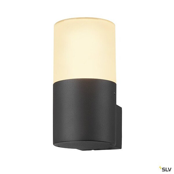 SLV - Applique extérieure SLV GRAFIT, rond, anthracite, E27, 11W max, IP44 - large